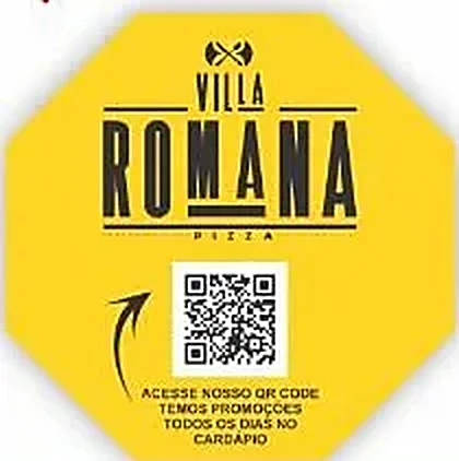 Caixa personalizada da pizzaria Villa Romana