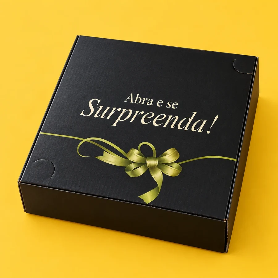 Caixas quadradas estampadas para doces e salgados